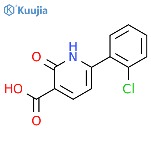 6-(2-chlorophenyl)-2-oxo-1,2-dihydropyridine-3-carboxylic acid structure