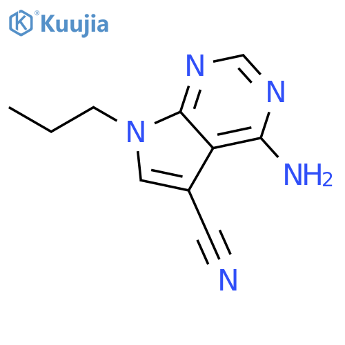 7H-Pyrrolo[2,3-d]pyrimidine-5-carbonitrile, 4-amino-7-propyl- structure
