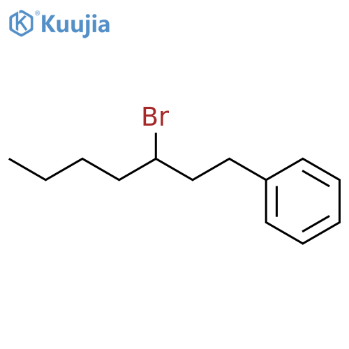 BENZENE, (3-BROMOHEPTYL)- structure