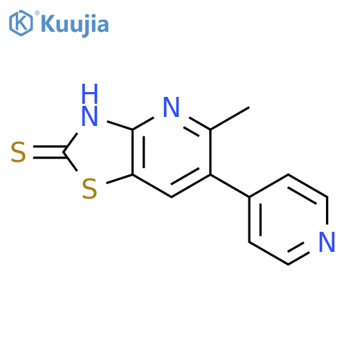 Thiazolo[4,5-b]pyridine-2(3H)-thione, 5-methyl-6-(4-pyridinyl)- structure