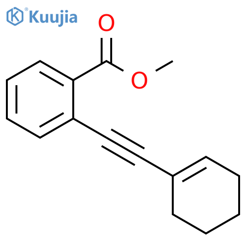Benzoic acid, 2-[2-(1-cyclohexen-1-yl)ethynyl]-, methyl ester structure