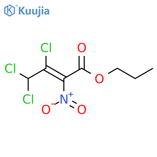 2-Butenoic acid, 3,4,4-trichloro-2-nitro-, propyl ester structure