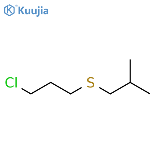 1-chloro-3-(2-methylpropyl)sulfanylpropane structure