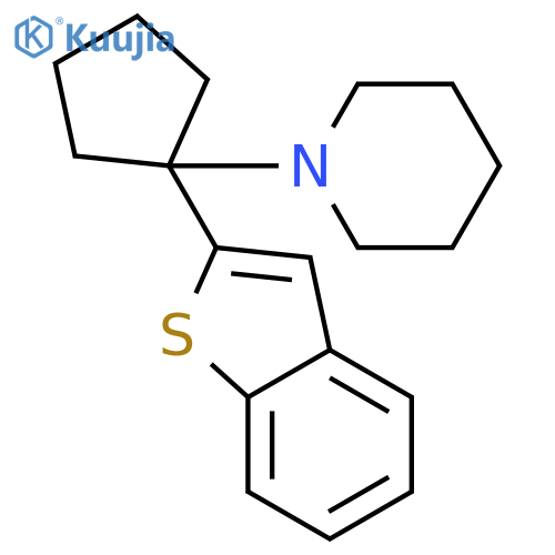 Piperidine, 1-(1-benzo[b]thien-2-ylcyclopentyl)- structure