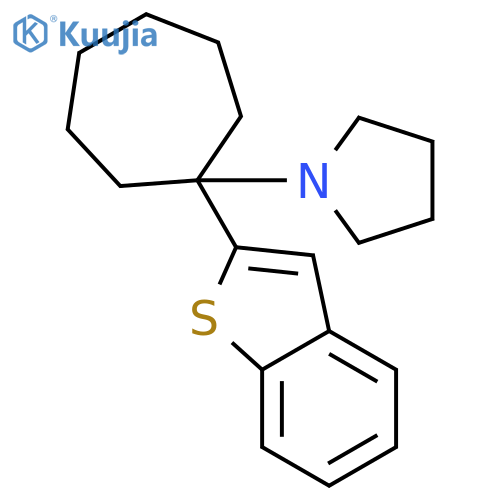 Pyrrolidine, 1-(1-benzo[b]thien-2-ylcycloheptyl)- structure
