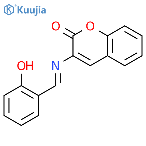2H-1-Benzopyran-2-one,3-[[(2-hydroxyphenyl)methylene]amino]- structure