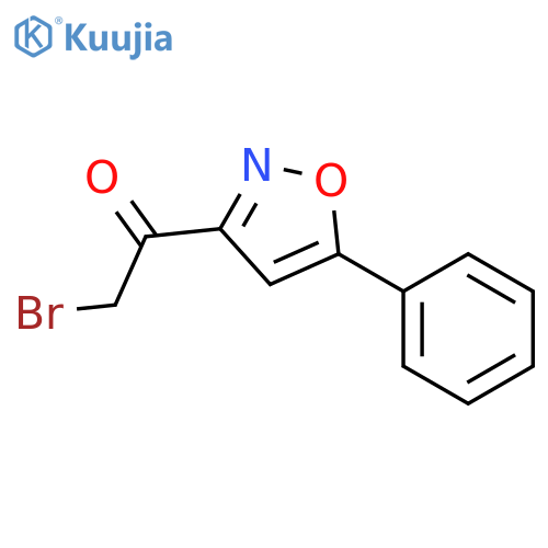 Ethanone, 2-bromo-1-(5-phenyl-3-isoxazolyl)- structure