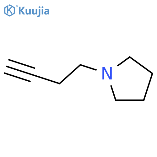 1-(but-3-yn-1-yl)pyrrolidine structure