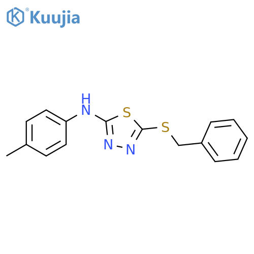 1,3,4-Thiadiazol-2-amine, N-(4-methylphenyl)-5-[(phenylmethyl)thio]- structure