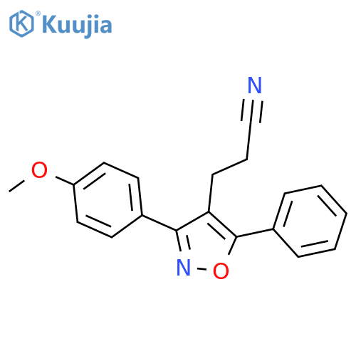 4-Isoxazolepropanenitrile, 3-(4-methoxyphenyl)-5-phenyl- structure