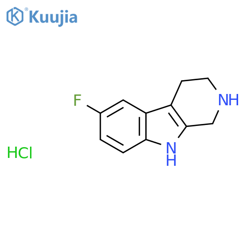 1H-Pyrido[3,4-b]indole, 6-fluoro-2,3,4,9-tetrahydro-, hydrochloride structure