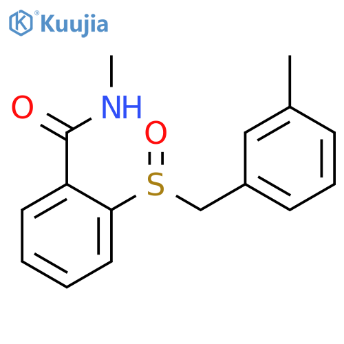 Benzamide, N-methyl-2-[[(3-methylphenyl)methyl]sulfinyl]-, (-)- structure