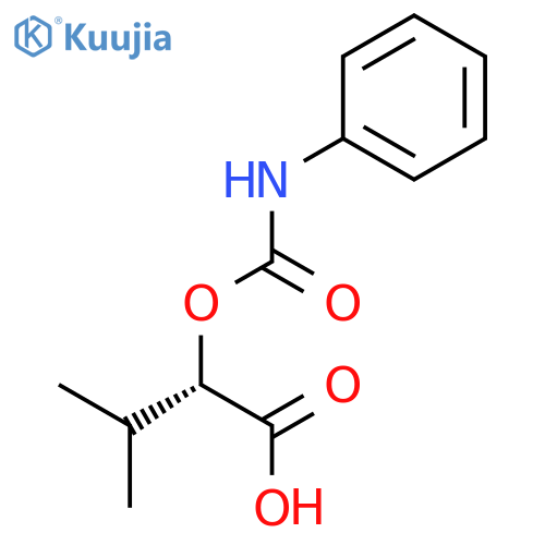 Butanoic acid, 3-methyl-2-[[(phenylamino)carbonyl]oxy]-, (S)- structure