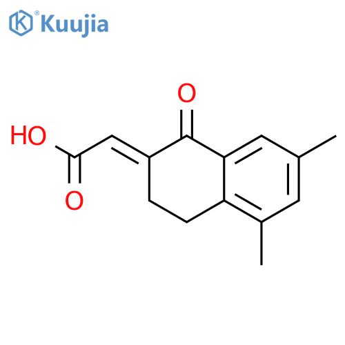 Acetic acid, (3,4-dihydro-5,7-dimethyl-1-oxo-2(1H)-naphthalenylidene)- structure