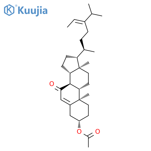 Stigmasta-5,24(28)-dien-7-one, 3-(acetyloxy)-, (3b,24E)- structure