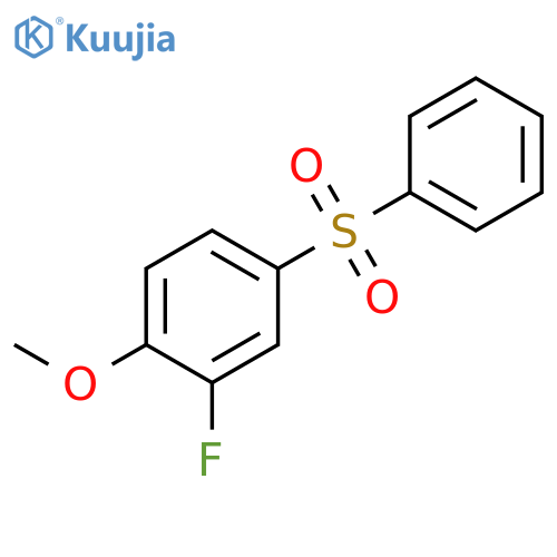 Benzene, 2-fluoro-1-methoxy-4-(phenylsulfonyl)- structure