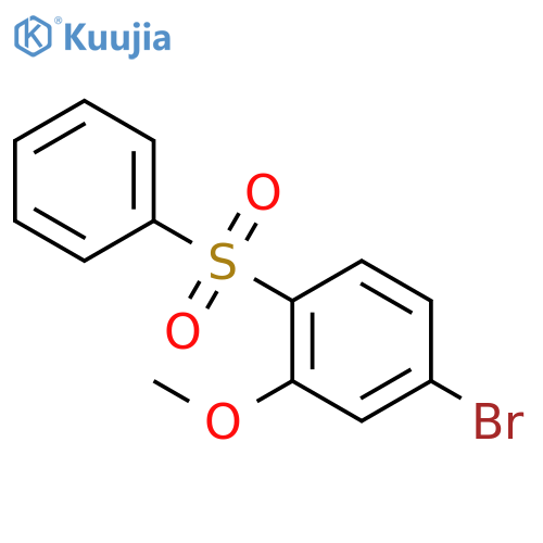 Benzene, 4-bromo-2-methoxy-1-(phenylsulfonyl)- structure