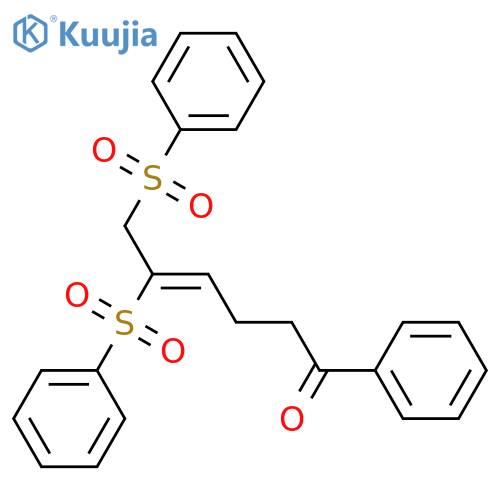 4-Hexen-1-one, 1-phenyl-5,6-bis(phenylsulfonyl)- structure