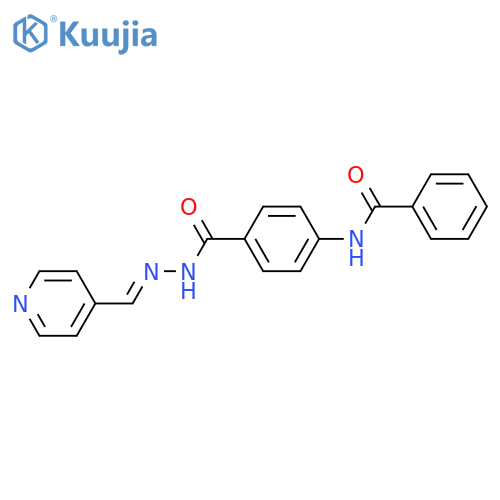 Benzoic acid, 4-(benzoylamino)-, (4-pyridinylmethylene)hydrazide structure