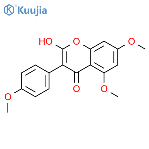 2H-1-Benzopyran-2-one,4-hydroxy-5,7-dimethoxy-3-(4-methoxyphenyl)- structure