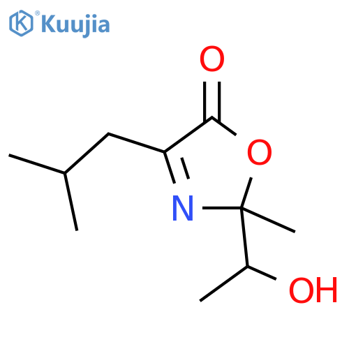 5(2H)-Oxazolone,2-(1-hydroxyethyl)-2-methyl-4-(2-methylpropyl)- (9CI) structure