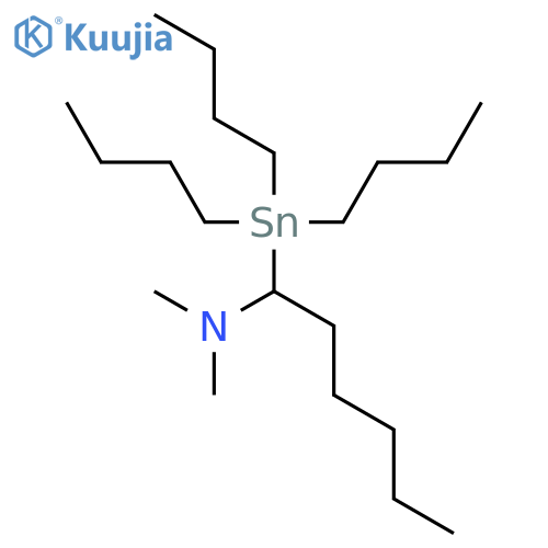 1-Hexanamine, N,N-dimethyl-1-(tributylstannyl)- structure