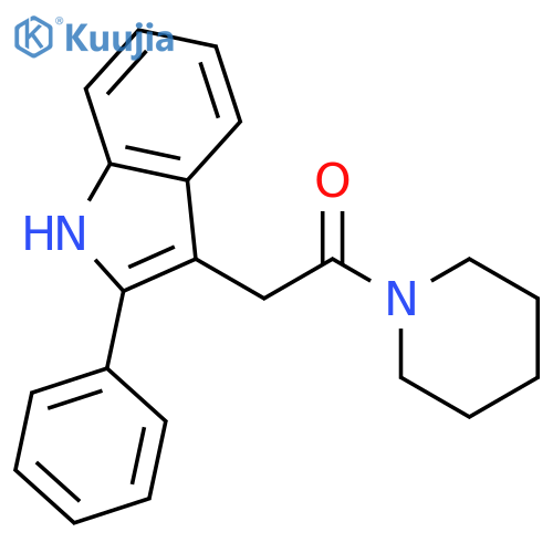Piperidine, 1-[(2-phenyl-1H-indol-3-yl)acetyl]- structure