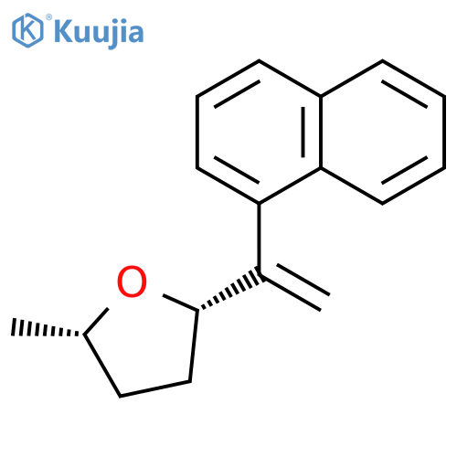Furan, tetrahydro-2-methyl-5-[1-(1-naphthalenyl)ethenyl]-, cis- structure
