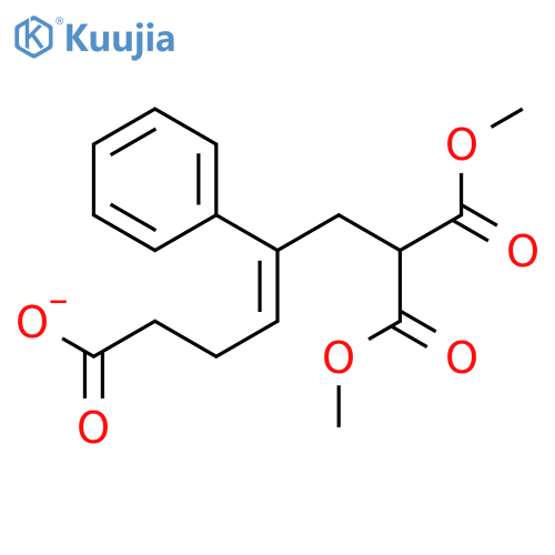 3-Hexene-1,1,6-tricarboxylic acid, 3-phenyl-, 1,1-dimethyl ester structure