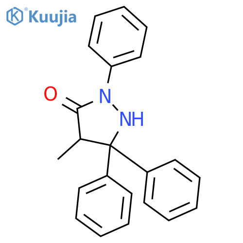 3-Pyrazolidinone, 4-methyl-2,5,5-triphenyl- structure