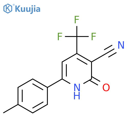 3-Pyridinecarbonitrile,1,2-dihydro-6-(4-methylphenyl)-2-oxo-4-(trifluoromethyl)- structure