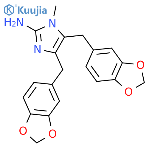 1H-Imidazol-2-amine,4,5-bis(1,3-benzodioxol-5-ylmethyl)-1-methyl- structure