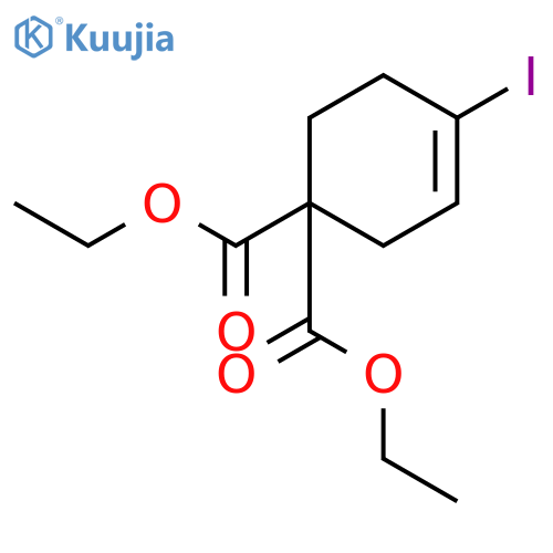 3-Cyclohexene-1,1-dicarboxylic acid, 4-iodo-, diethyl ester structure