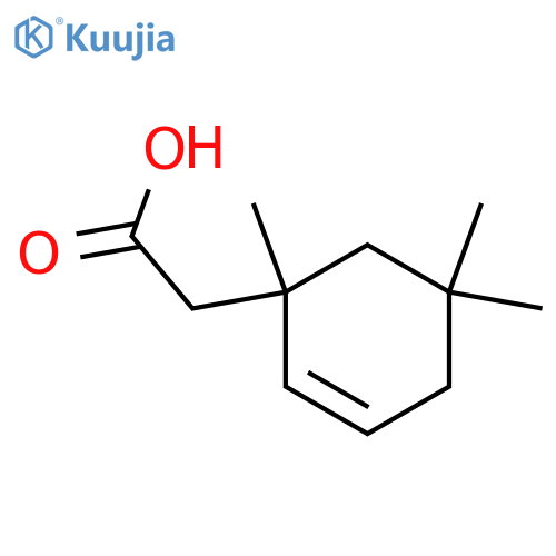 2-Cyclohexene-1-acetic acid, 1,5,5-trimethyl- structure