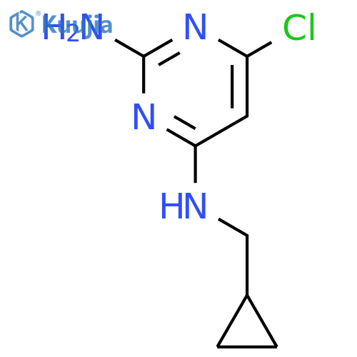 2,4-Pyrimidinediamine, 6-chloro-N4-(cyclopropylmethyl)- structure