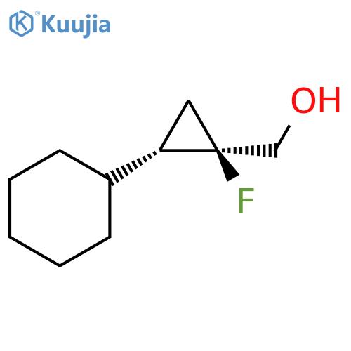 Cyclopropanemethanol, 2-cyclohexyl-1-fluoro-, (1R,2S)-rel- structure