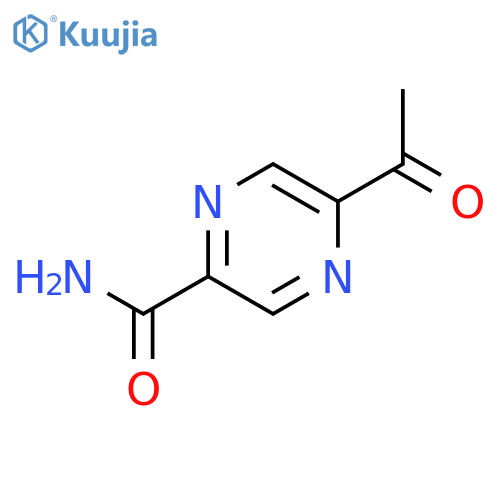 2-Pyrazinecarboxamide,5-acetyl- structure