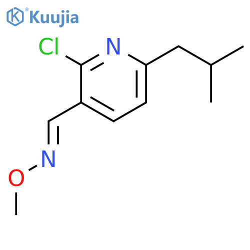 3-Pyridinecarboxaldehyde, 2-chloro-6-(2-methylpropyl)-, O-methyloxime structure
