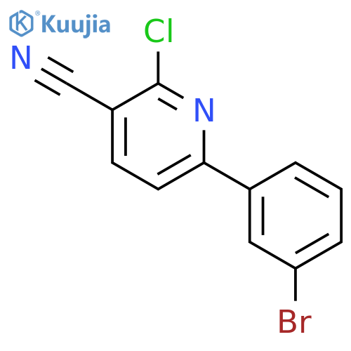 3-Pyridinecarbonitrile,6-(3-bromophenyl)-2-chloro- structure