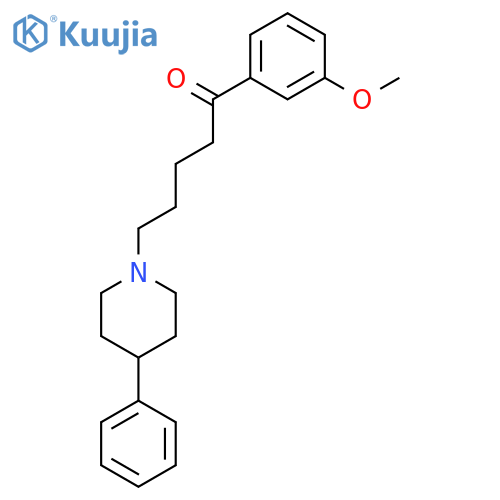 1-Pentanone, 1-(3-methoxyphenyl)-5-(4-phenyl-1-piperidinyl)- structure