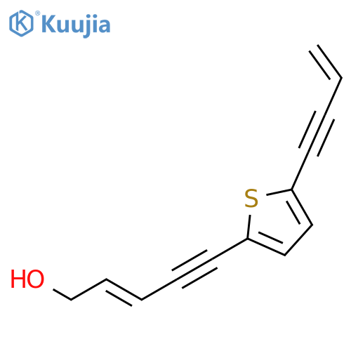 2-PENTEN-4-YN-1-OL, 5-[5-(3-BUTEN-1-YNYL)-2-THIENYL]-, (E)- structure