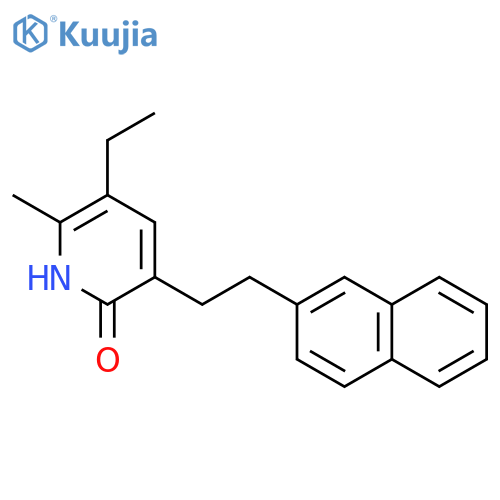 2(1H)-Pyridinone, 5-ethyl-6-methyl-3-[2-(2-naphthalenyl)ethyl]- structure