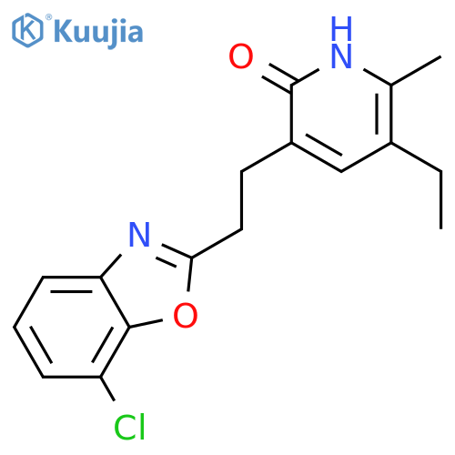 2(1H)-Pyridinone, 3-[2-(7-chloro-2-benzoxazolyl)ethyl]-5-ethyl-6-methyl- structure