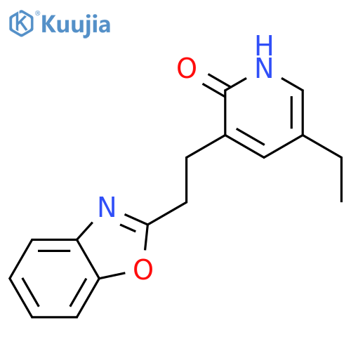 2(1H)-Pyridinone, 3-[2-(2-benzoxazolyl)ethyl]-5-ethyl- structure