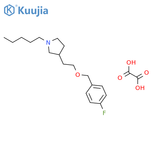 Pyrrolidine, 3-[2-[(4-fluorophenyl)methoxy]ethyl]-1-pentyl-, ethanedioate(1:1) structure
