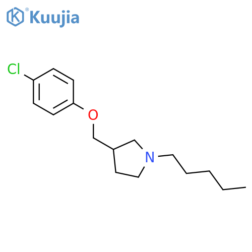 Pyrrolidine, 3-[(4-chlorophenoxy)methyl]-1-pentyl- structure