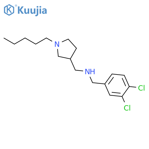 3-Pyrrolidinemethanamine, N-[(3,4-dichlorophenyl)methyl]-1-pentyl- structure