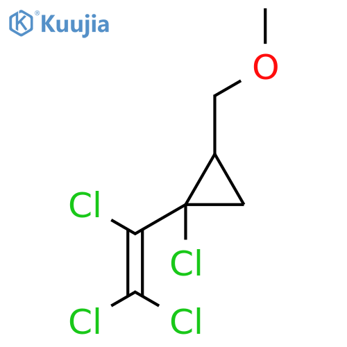 Cyclopropane, 1-chloro-2-(methoxymethyl)-1-(trichloroethenyl)- structure
