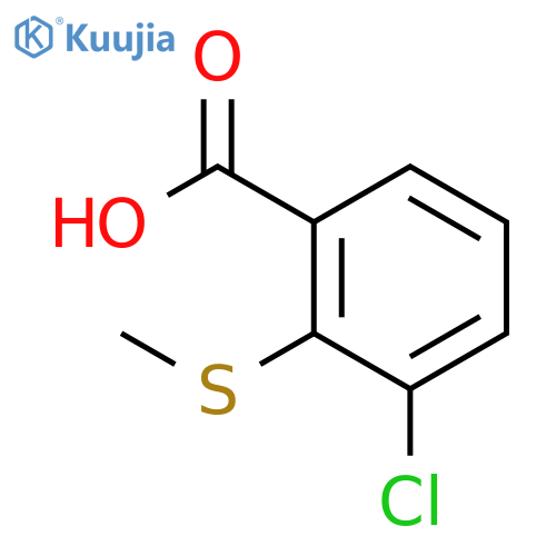 Benzoic acid, 3-chloro-2-(methylthio)- structure