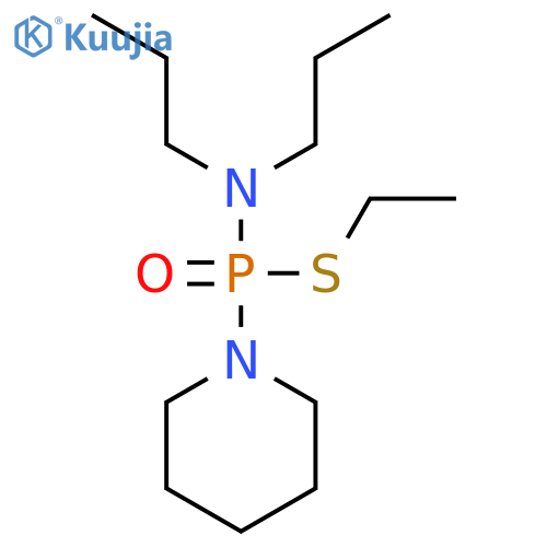 Phosphonamidothioic acid, P-1-piperidinyl-N,N-dipropyl-, S-ethyl ester structure